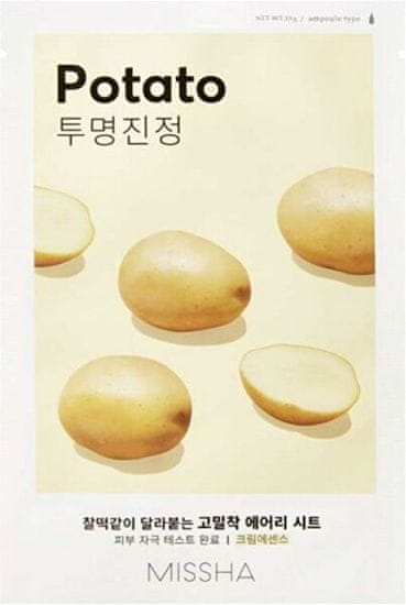 MISSHA Posvetlitvena krompirjeva maska za obraz (Airy Fit Sheet Mask) 19 g