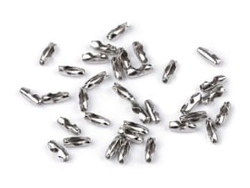 Spojka/končni pokrovček za kroglično verigo 3x8 mm - nikelj (100 kosov)