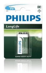 Philips 6F22L1B/10 LongLife 9V baterija z 1 stekleničko