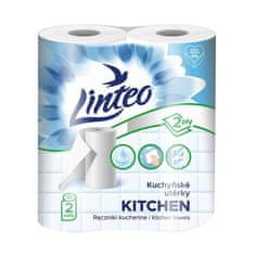 LINTEO kuhinjske brisače - 2 plasti, bele, 2 zvitka