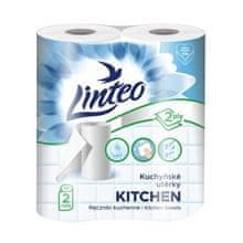 LINTEO kuhinjske brisače - 2 plasti, bele, 2 zvitka