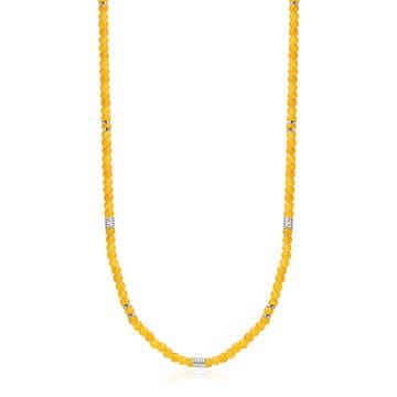 S'Agapõ Elegantna ogrlica z rumenimi perlami Madera SAD01