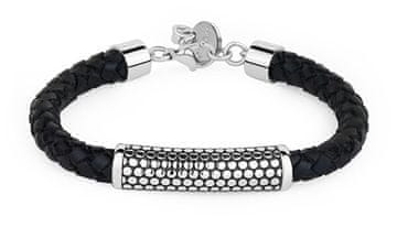 S'Agapõ Elegantna moška zapestnica iz umetnega usnja Ripple SRP72