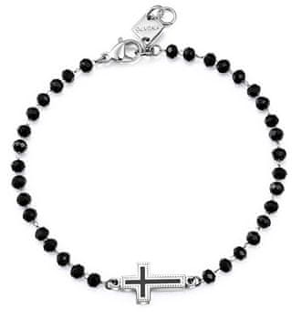 S'Agapõ Moška zapestnica iz perl s križem Charisma SHS12