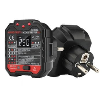 shumee TESTER ELEKTRIČNE VTIČNICE LCD ZASLON RCD TEST LED