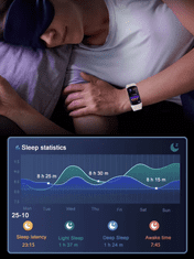MXM Pametna zapestnica z AMOLED zaslonom MF12-ECG – črna