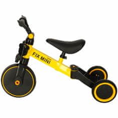 Ikonka Aga Trike Fix Mini tekaški tricikel 3v1 s pedali rumena