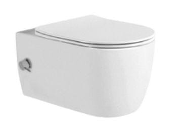 M B Wc školjka ROUND B TORNADO bela Rimless z desko soft close