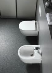 M B Wc školjka ROUND TORNADO bela Rimless z desko soft close 