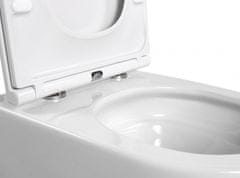 M B Wc školjka ROUND TORNADO bela Rimless z desko soft close 