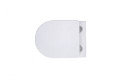 M B Wc školjka ROUND TORNADO LONG bela Rimless z desko soft close 