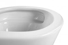 M B Wc školjka ROUND TORNADO bela Rimless z desko soft close 