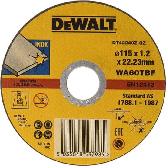 DeWalt PLOŠČA REZALNA 115x1.2x22.23mm DT42240Z