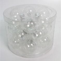 Autronic Stekleni okraski, barva belo-prozorno, pr.7 cm, cena za 1 paket (9 kosov) VAK122-7