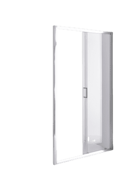 M B Tuš vrata drsna SLIDE 140X200, krom profil, prozorno steklo 6mm, 138-142/200cm