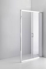 M B Tuš vrata drsna SLIDE 140X200, krom profil, prozorno steklo 6mm, 138-142/200cm 