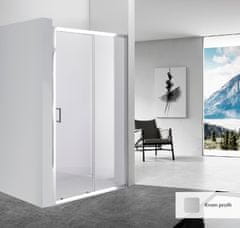 M B Tuš vrata drsna SLIDE 140X200, krom profil, prozorno steklo 6mm, 138-142/200cm 