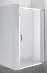 M B Tuš vrata drsna SLIDE 140X200, krom profil, prozorno steklo 6mm, 138-142/200cm 