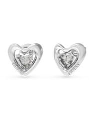 Guess Čudoviti jekleni uhani Hearts Beloved JUBE05024JWRHT/U
