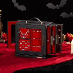 Troli Elegantna črna škatlica za nakit z ročajem