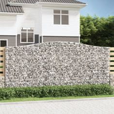 Vidaxl Obokane gabion košare 8 kosov 400x30x180/200cm pocinkano železo