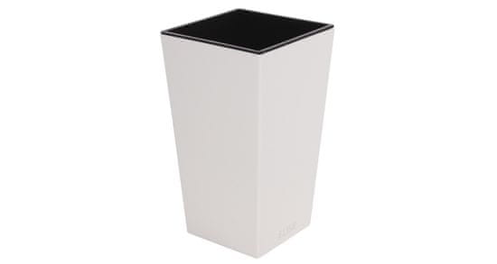 Plastkon Elise Mat dekorativni lonček bele barve 25 cm