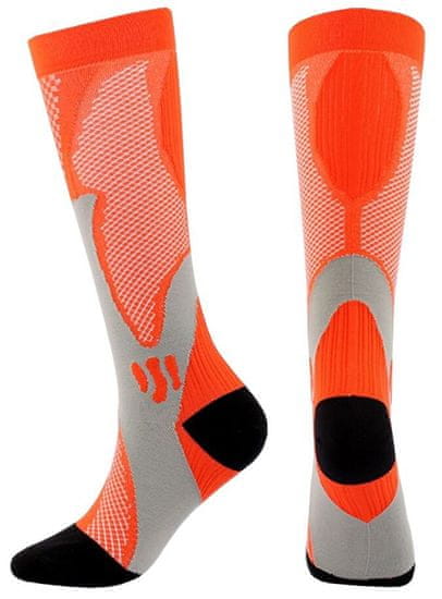Merco Multipack 2ks Kompresijske nogavice Racer oranžne M