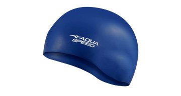 Aqua Speed Multipack 4ks Enobarvna plavalna kapa mornarsko modra