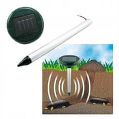 GOTEL Set 2x solarni aku. 600mAh LED odganjalec voluharjev miši in krtov do 1000m2