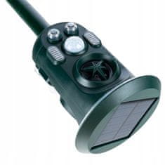 GOTEL Ultrazvočni aku. 2200mAh LED odganjalec živali s senzorjem gibanja 3 stranski