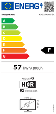 Krüger&Matz D-LED Ultra HD WIFI pametni televizor SMART TV Google DVB-T2/S/T/C HEVC 50"
