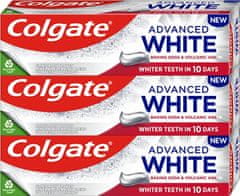 Colgate Advanced White soda bikarbona & vulkanski pepel Trio belilna zobna pasta 3 x 75 ml