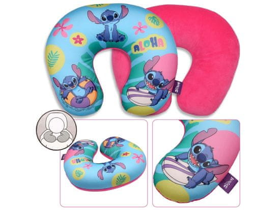 Disney DISNEY Stitch Potovalni vzglavnik croissant, otroški 26x30 cm