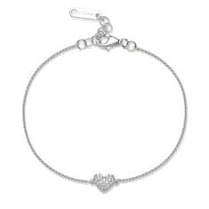 Brosway Srebrna zapestnica Glitter Heart Infinite White Fancy FIW140