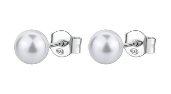 Brosway Srebrni uhani z umetnim biserom Infinite White Fancy FIW142