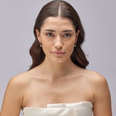 Brosway Srebrni obročasti uhani s cirkoni in biseri Infinite White Fancy FIW144