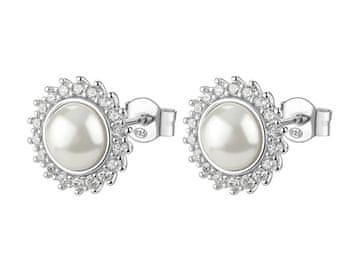 Brosway Osupljivi srebrni uhani z biserom Fancy Infinite White FIW146