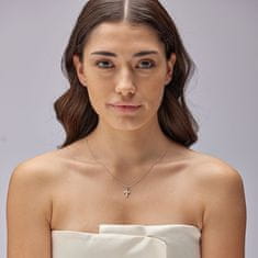 Brosway Očarljiv srebrn obesek Cross Fancy Infinite White FIW134