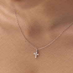 Brosway Očarljiv srebrn obesek Cross Fancy Infinite White FIW134