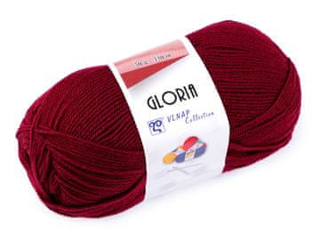 GLORIA Pletena preja 50 g - (52124) bordo