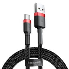 BASEUS kabel USB v USB-C 1m črno rdeč 3A