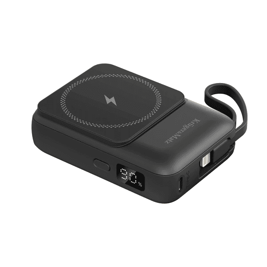 Krüger&Matz Powerbank, prenosna baterija 10000mAh, indukcijsko polnjene, črna
