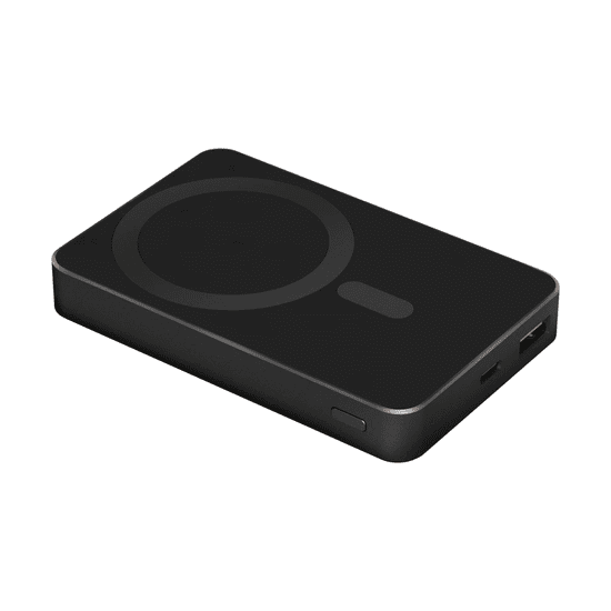 Krüger&Matz Powerbank, prenosna baterija 10000mAh, indukcijsko polnjene, črna