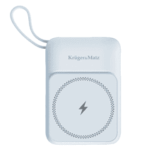 Krüger&Matz Powerbank, prenosna baterija 10000mAh, indukcijsko polnjene, modra