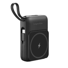 Krüger&Matz Powerbank, prenosna baterija 10000mAh, indukcijsko polnjene, črna