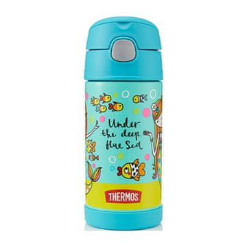 Thermos FUNtainer Otroški termos s slamico - morska deklica 355 ml