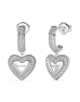 Guess Očarljivi jekleni uhani Beloved JUBE05021JWRHT/U