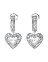 Guess Očarljivi jekleni uhani Beloved JUBE05021JWRHT/U