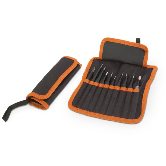 Handy 11-delni set antistatičnih pincet v torbici