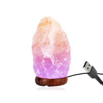 TIMMLUX Namizna svetilka iz naravnega kristala himalajske soli + ionizator USB napajanje